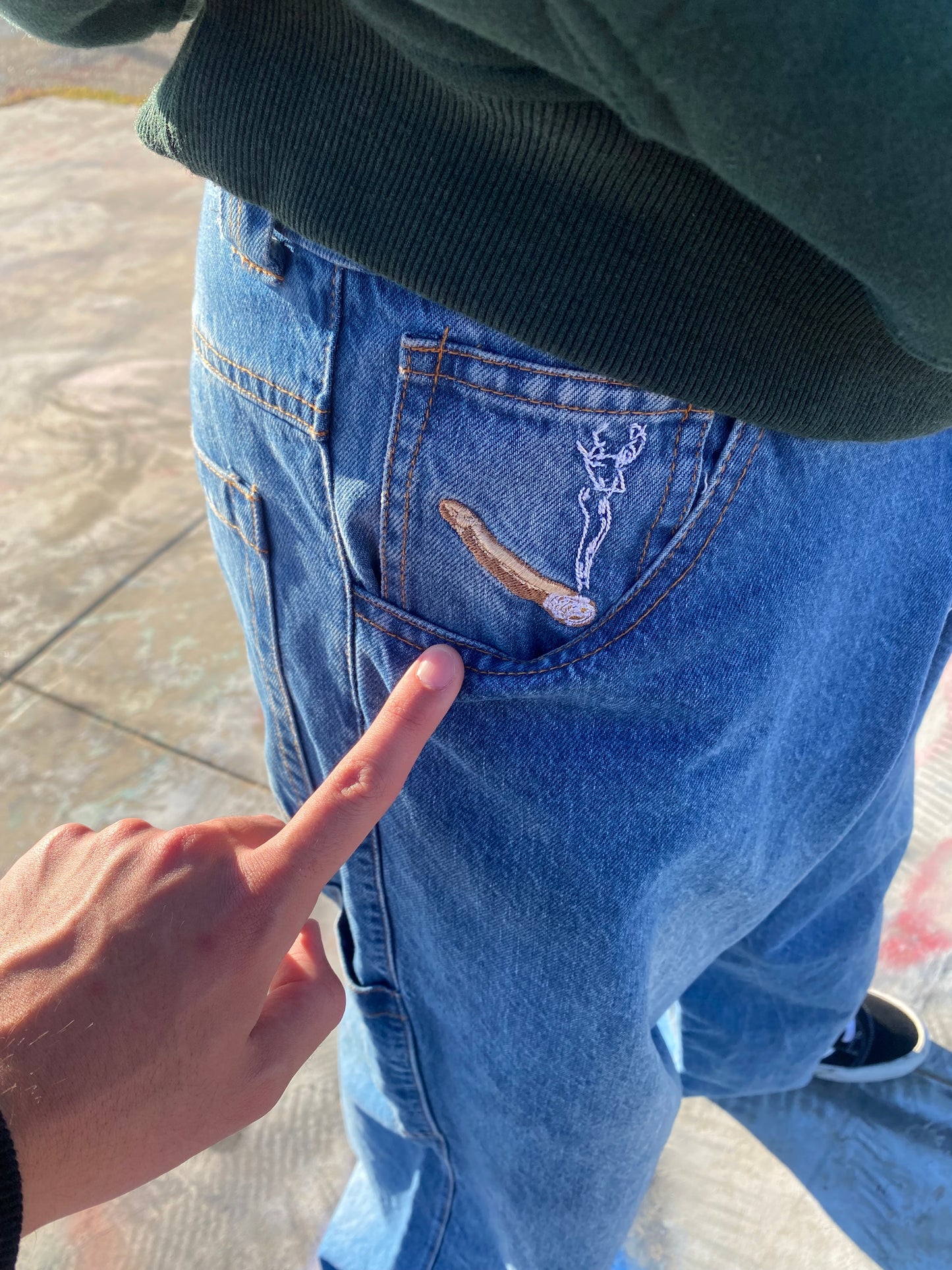 Blue Washed Carpenter Pants
