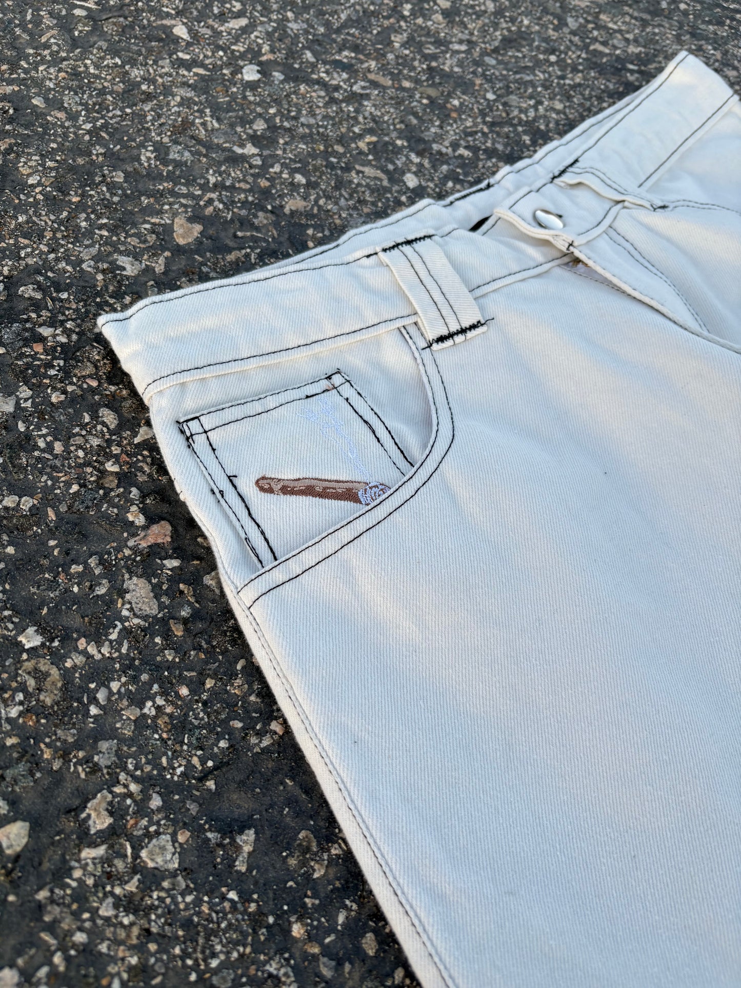 White Carpenter Pants
