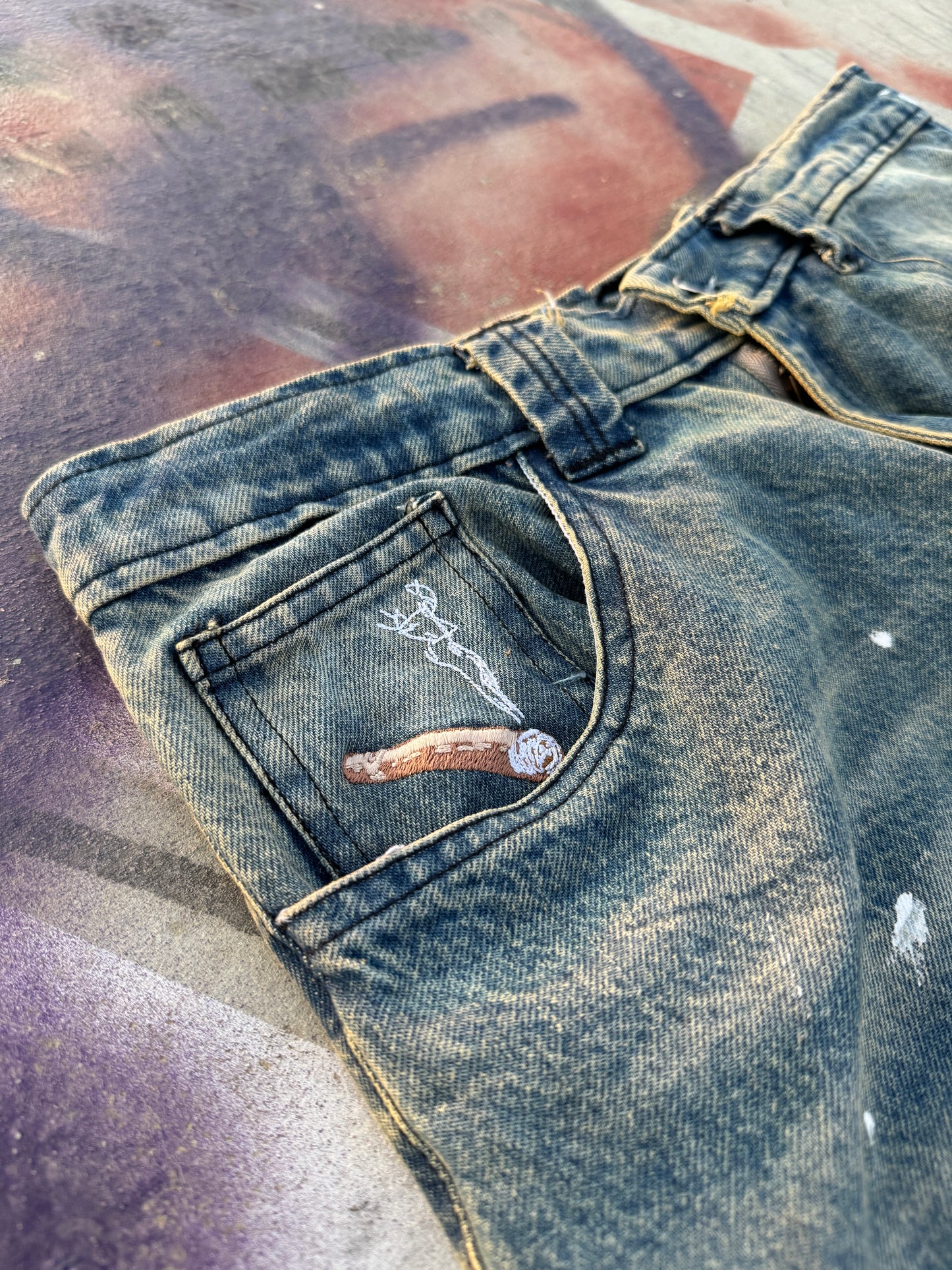 Paint Splatter Denim
