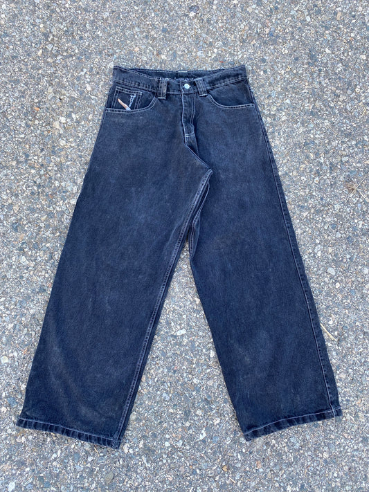 Black With White Stitch Pants
