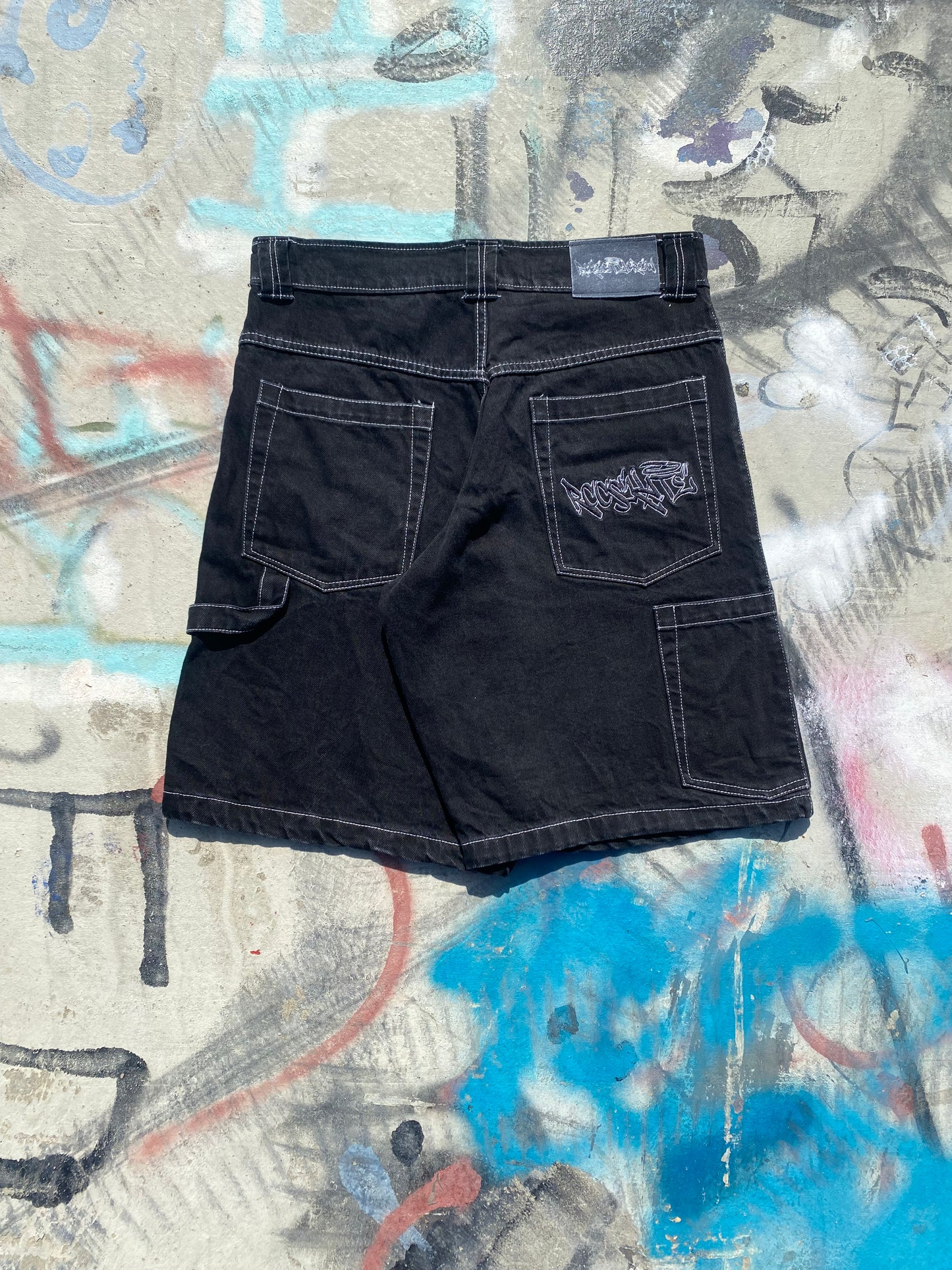 Contrast Stitch Jorts
