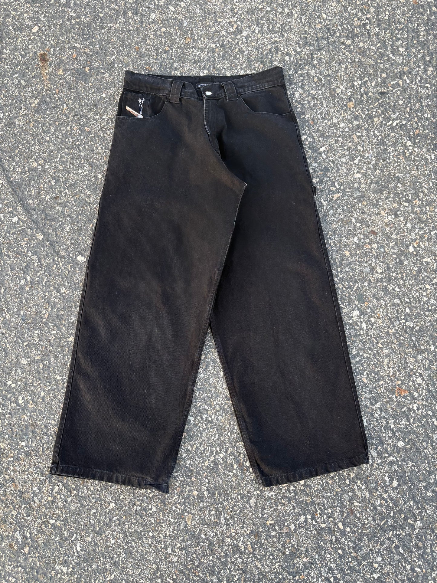 Washed Black Carpenter Pants